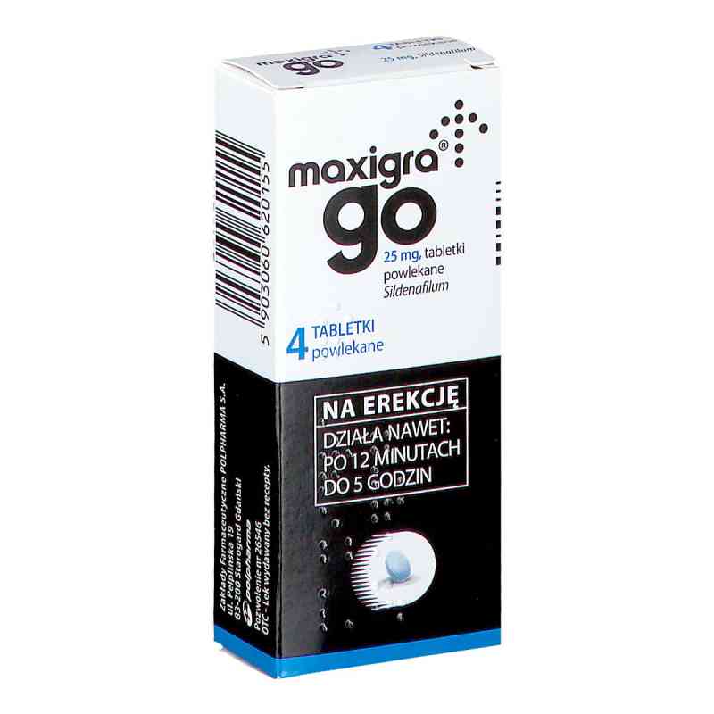 Maxigra Go 25 mg tabletki do rozgryzania i żucia 4  od ZAKŁADY FARMACEUTYCZNE POLPHARMA PZN 08303173