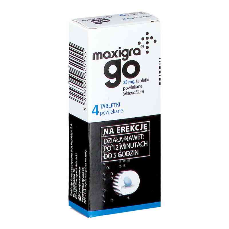Maxigra Go 25 mg tabletki do rozgryzania i żucia 4  od ZAKŁADY FARMACEUTYCZNE POLPHARMA S.A. PZN 08303173