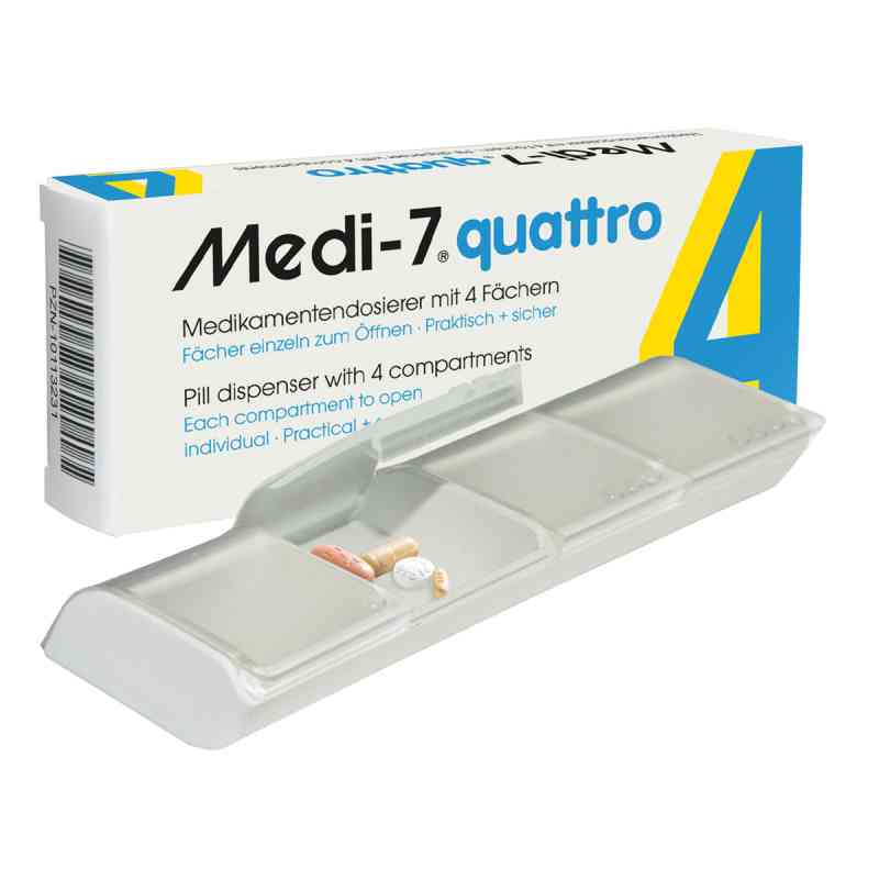 Medi 7 quattro Medikamentendosierer 4-fächer weiss 1 szt. od Hans-H.Hasbargen GmbH & Co. KG PZN 10113231