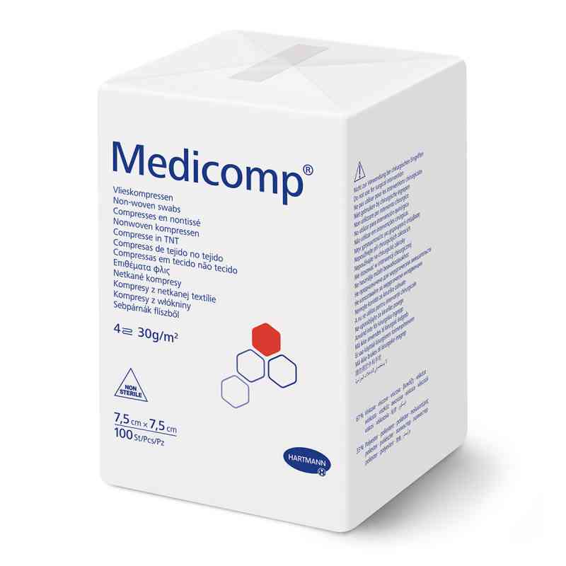 Medicomp Kompr.7,5x7,5cm unsteril 100 szt. od PAUL HARTMANN AG PZN 04783849