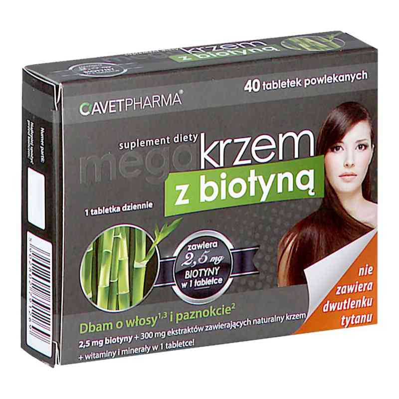Mega Krzem z biotyną tabletki 40  od AVET PHARMA SP. Z.O.O. PZN 08303197