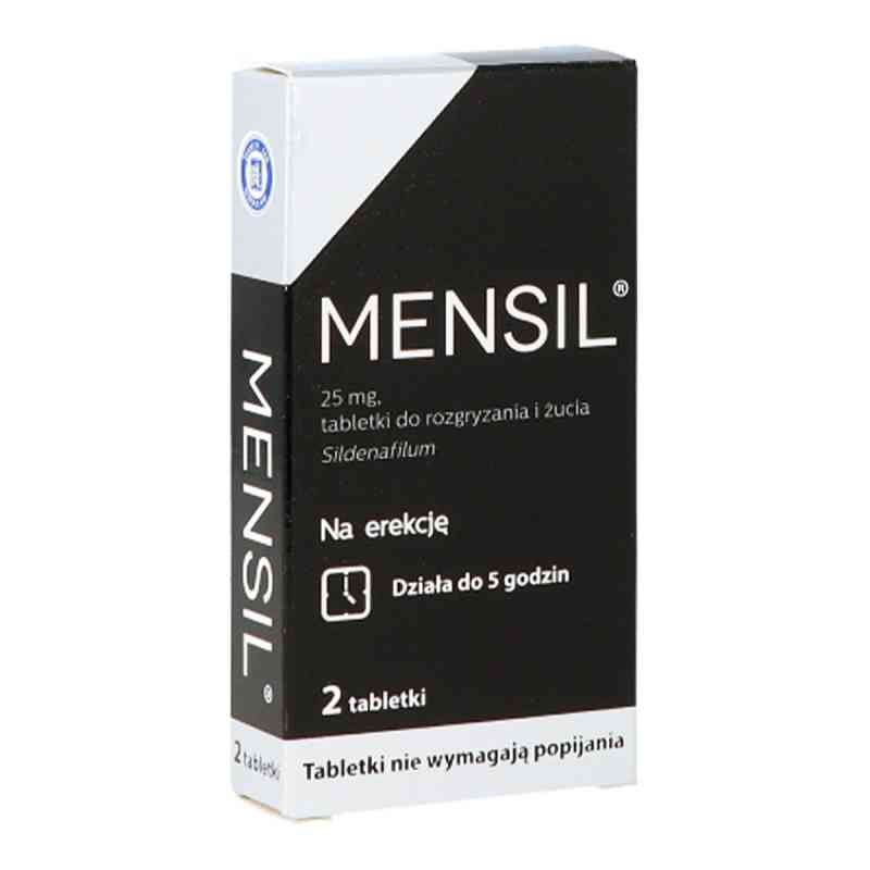 Mensil 25 mg 2  od PRZEDSIĘBIORSTWO PRODUKCJI FARMACEUTYCZNEJ HASCO-L PZN 08300355