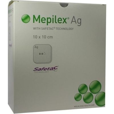 Mepilex Ag Verband 10x10cm steril 10 szt. od Mölnlycke Health Care GmbH PZN 09062681