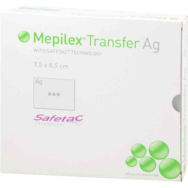 Mepilex Transfer Ag Schaumverband 7,5x8,5 cm sterilisatus  10 szt. od Mölnlycke Health Care GmbH PZN 09542777