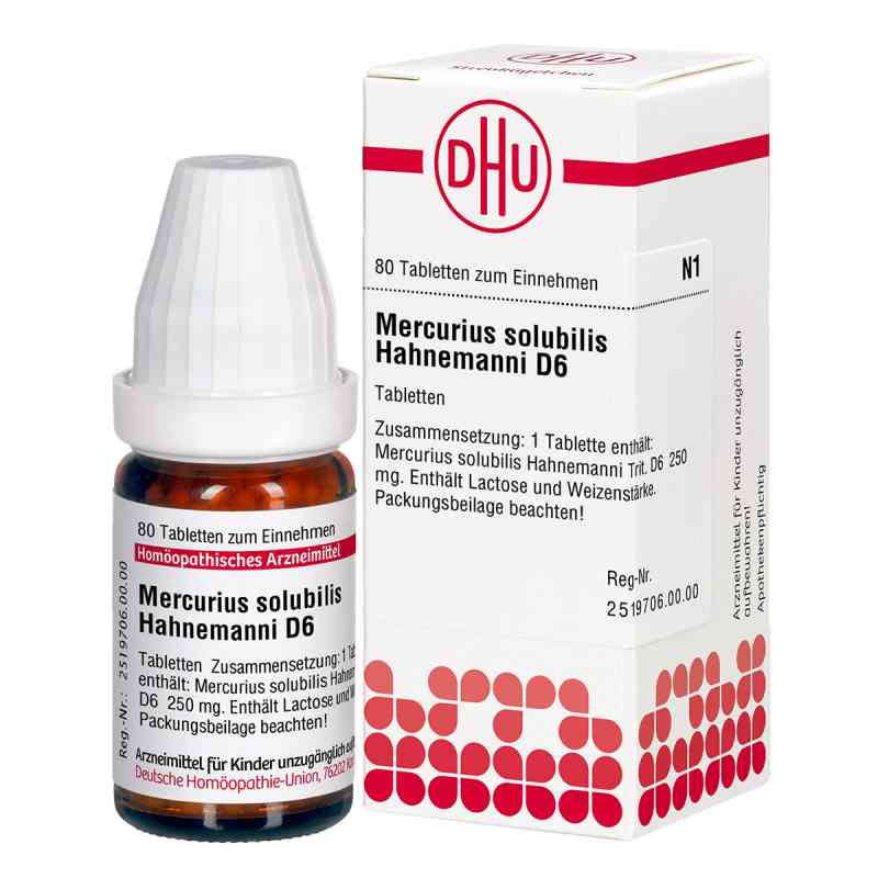 Mercurius Solub. D 6 Tabletten Hahnem. 80 szt. od DHU-Arzneimittel GmbH & Co. KG PZN 01779126
