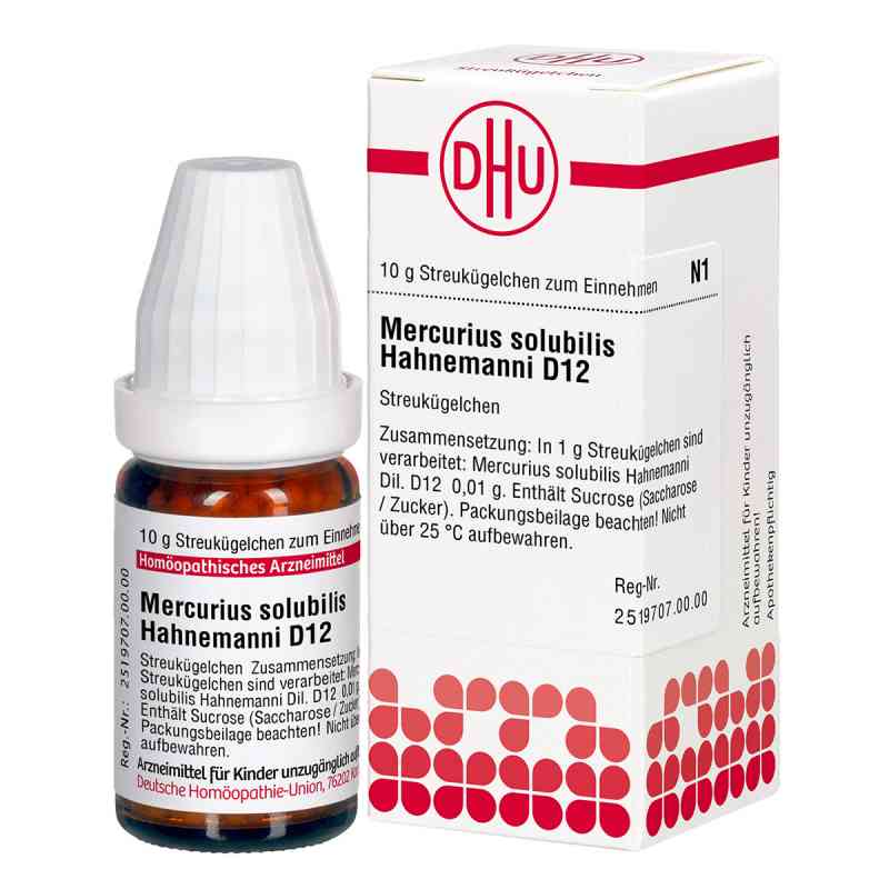 Mercurius Solubilis Hahnemanni D12 globulki 10 g od DHU-Arzneimittel GmbH & Co. KG PZN 01779149