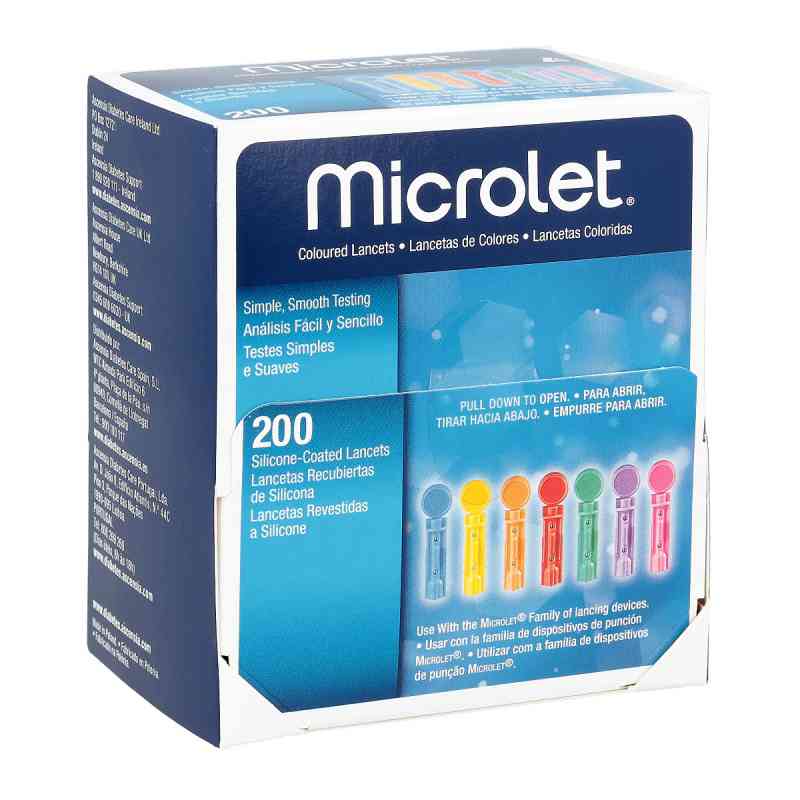 Microlet lancety kolorowe 200 szt. od Ascensia Diabetes Care Deutschla PZN 06691206