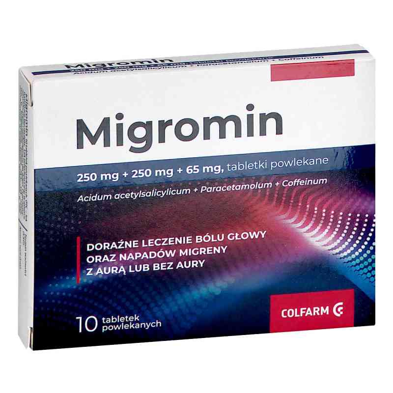 Migromin tabletki 10  od ZAKŁ. FARMACEUTYCZNE COLFARM S.A. PZN 08305459