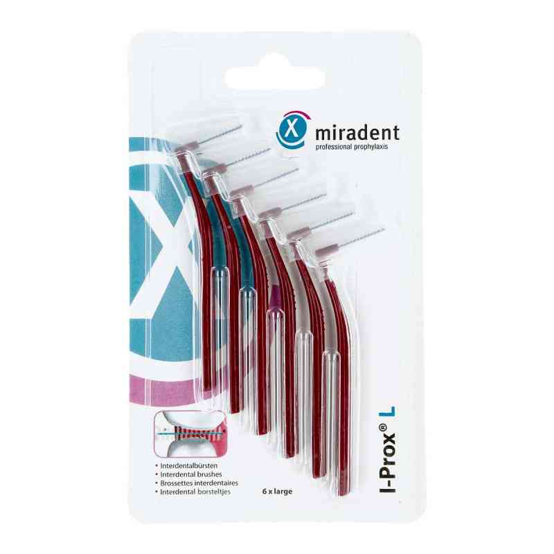 Miradent Interdentalbürste I-prox L 0,8 mm bordea. 6 szt. od Hager Pharma GmbH PZN 11597521