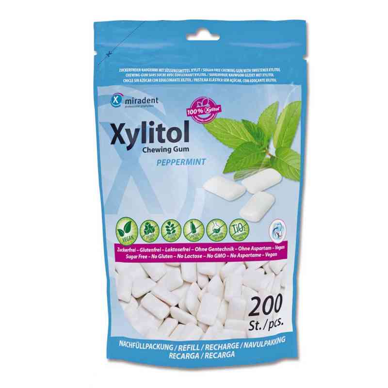 Miradent Xylitol guma do żucia z ksylitolem 200 szt. od Hager Pharma GmbH PZN 17456939