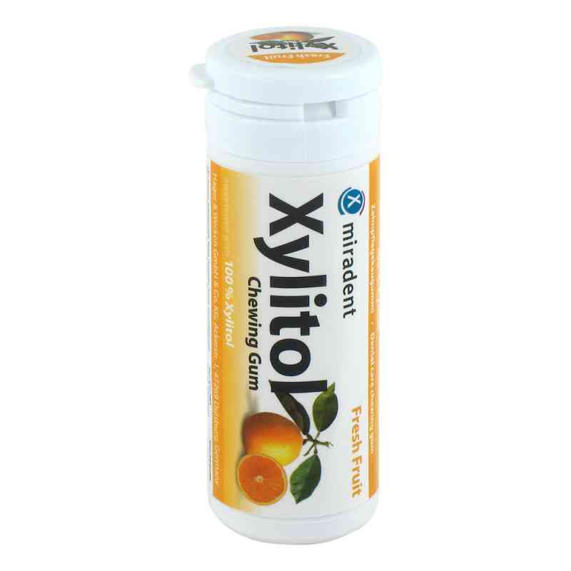 Miradent Xylitol owocowa guma do żucia z ksylitolem 30 szt. od Hager Pharma GmbH PZN 04323450