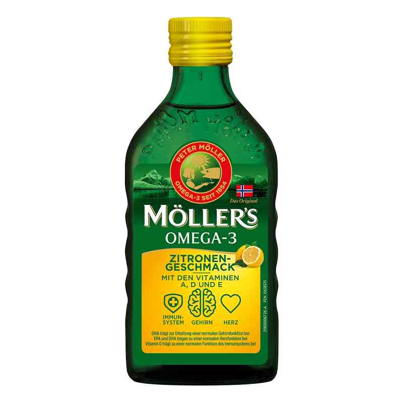 Möller's Omega-3 Zitronengeschmack tran 250 ml od Kyberg Pharma Vertriebs GmbH PZN 15638375