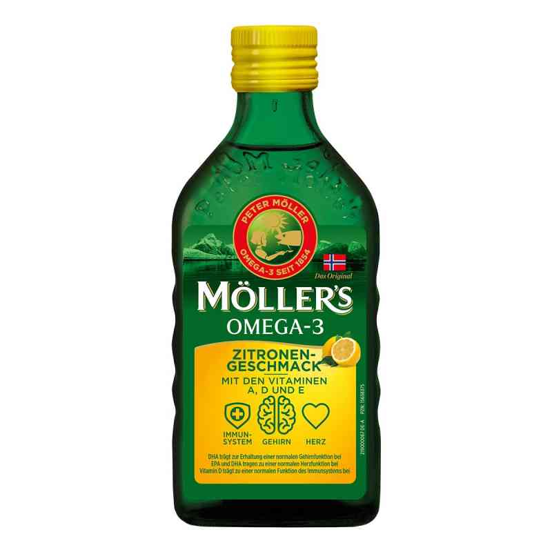 Möller's Omega-3 Zitronengeschmack tran 250 ml od Kyberg Pharma Vertriebs GmbH PZN 15638375