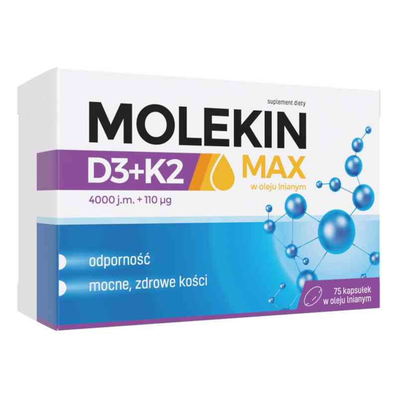 Molekin D3 + K2 Max w oleju lnianym kapsułki 75  od N.P.ZDROVIT SP. Z O.O. PZN 08303935