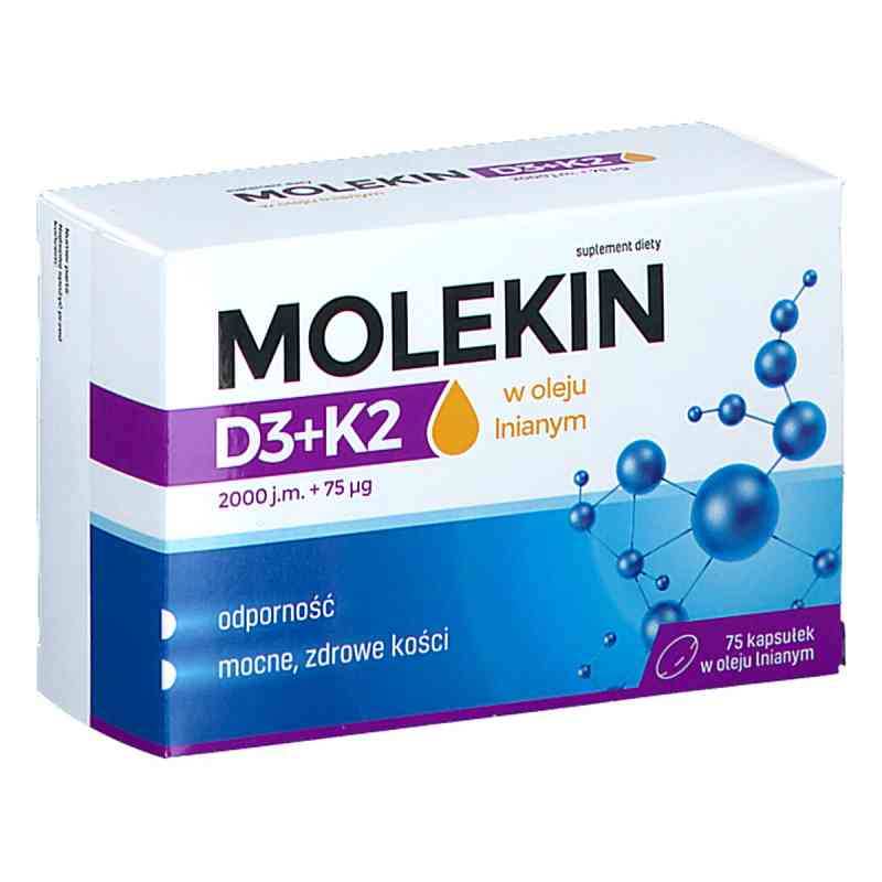 Molekin D3+K2 w oleju lnianym kapsułki 75  od N.P.ZDROVIT SP. Z O.O. PZN 08304459