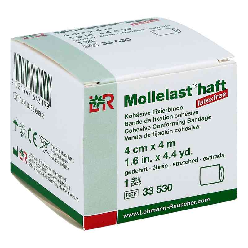 Mollelast haft latexfrei 4cmx4m gedehnt weiss 1 szt. od Lohmann & Rauscher GmbH & Co.KG PZN 09886092