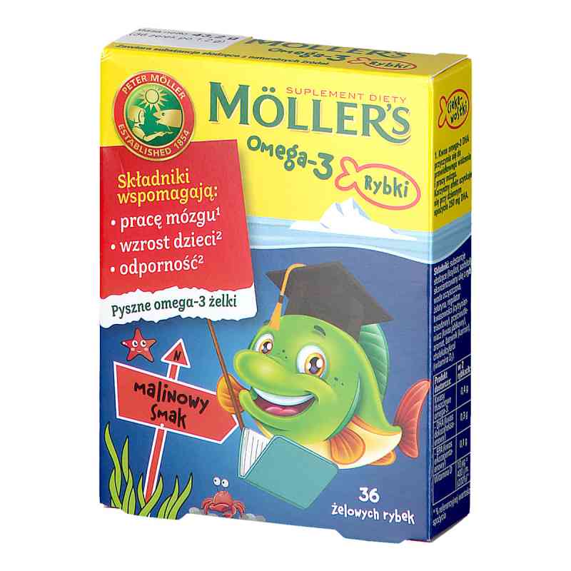 Mollers Omega-3 Rybki malinowy smak 36  od ORKLA HEALTH AS PZN 08300767