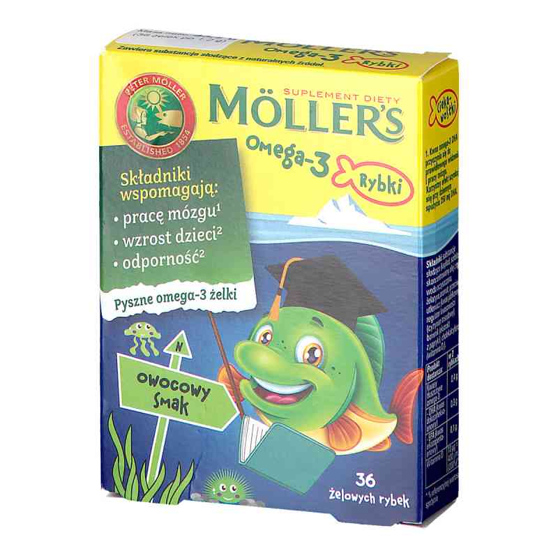 Mollers Omega-3 Rybki Owocowe żelki 36  od ORKLA HEALTH AS PZN 08300769