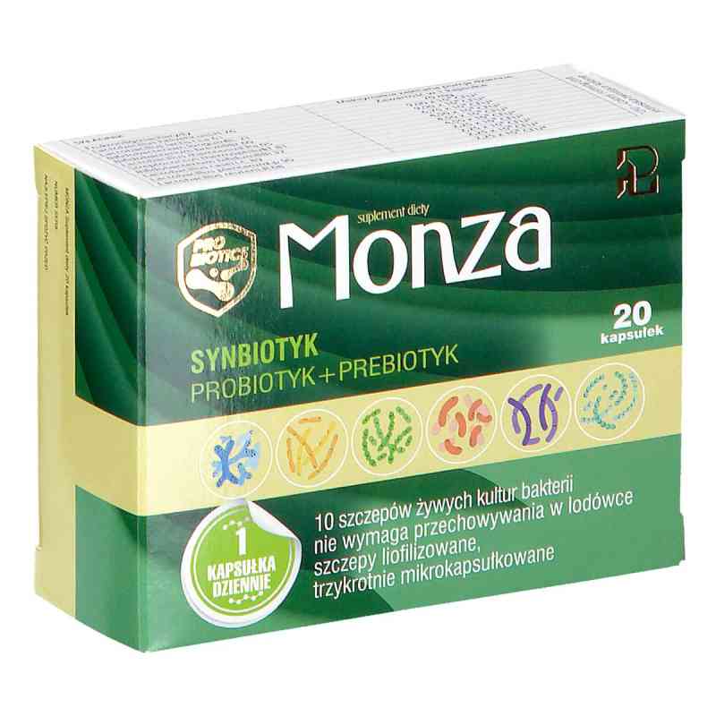 Monza Synbiotyk Probiotyk + Prebiotyk kapsułki  20  od PHARMACY LAP GROUP SP. Z O.O. PZN 08306194