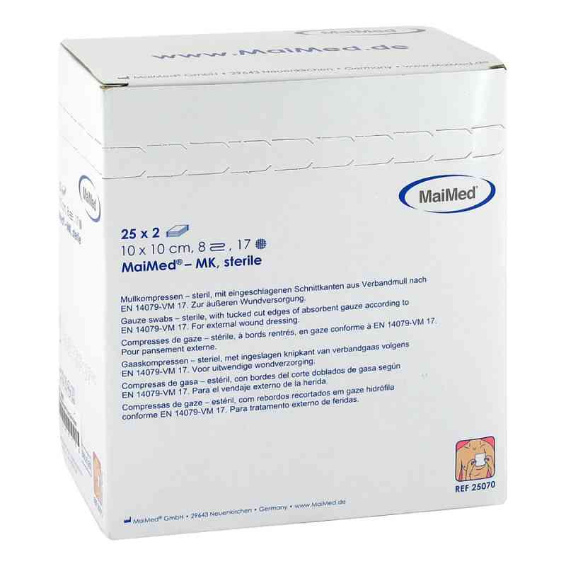 Mullkompressen 10x10 cm steril 8fach 25X2 szt. od Brinkmann Medical ein Unternehmen der Dr. Junghans PZN 11296156