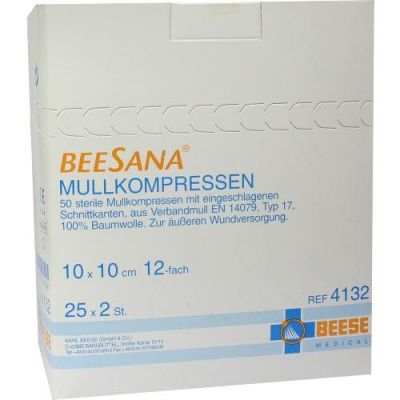 Mullkompressen 10x10cm 12-fach steril 4132 25X2 szt. od Meditrade GmbH PZN 07216341