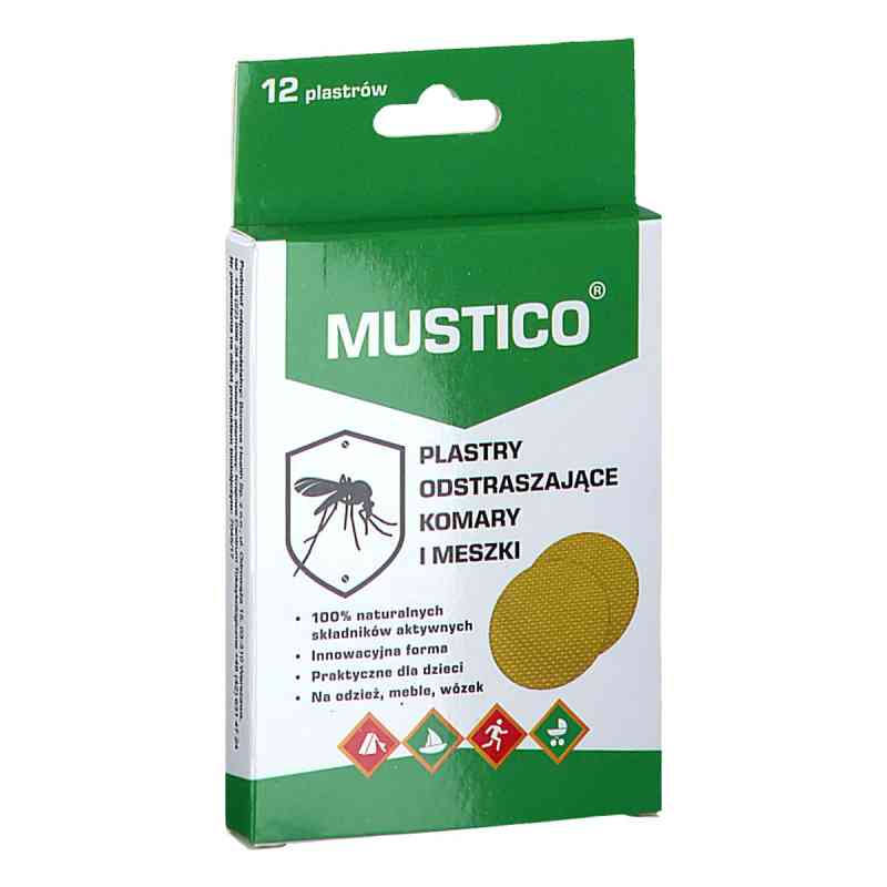 MUSTICO Plastry odstraszające komary i meszki 12  od BIOVENA HEALTH SP. Z O.O. PZN 08304218