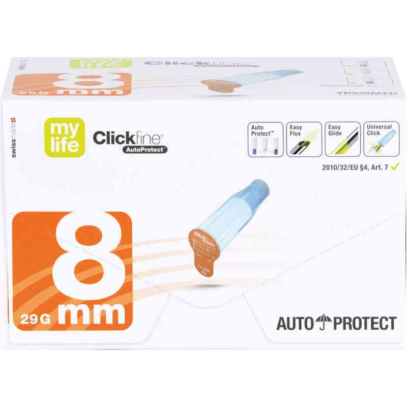 Mylife Clickfine Autoprotect Kan.8mm 100 szt. od Ypsomed GmbH PZN 06426562