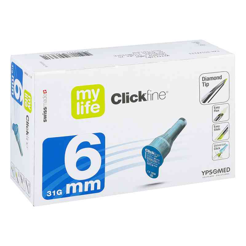 Mylife Clickfine Kanuelen 6 mm 100 szt. od Ypsomed GmbH PZN 05524133