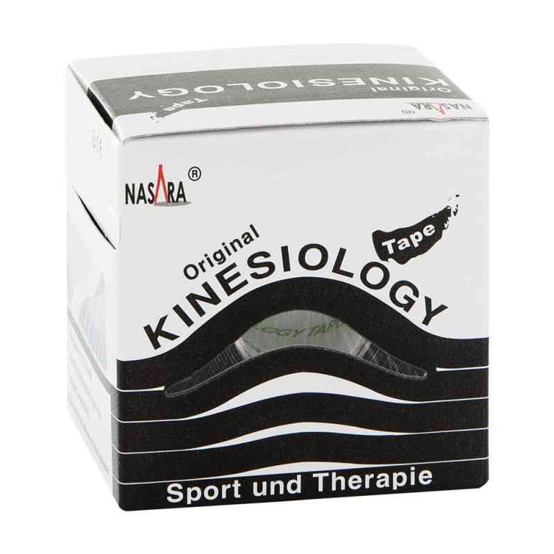 Nasara Kinesio Tape 5 cmx5 m czarny z pudełkiem dozującym 1 szt. od Jovita Pharma PZN 09288770