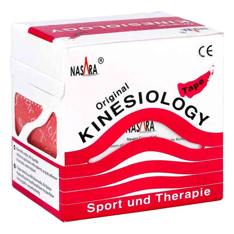Nasara Kinesio Tape 5 cmx5 m różowe, w tym. pojemnik/dozownik 1 szt. od Jovita Pharma PZN 09288764