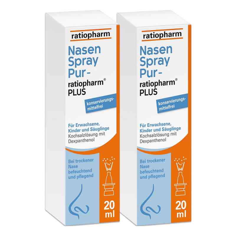 Nasenspray pur ratiopharm plus 2x20 ml od ratiopharm GmbH PZN 08100792