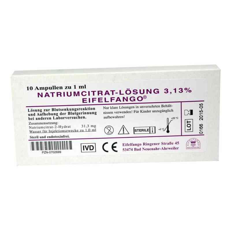 Natrium Citricum 3,13% Amp. 10X1 ml od EIFELFANGO GmbH & Co. KG PZN 00702699