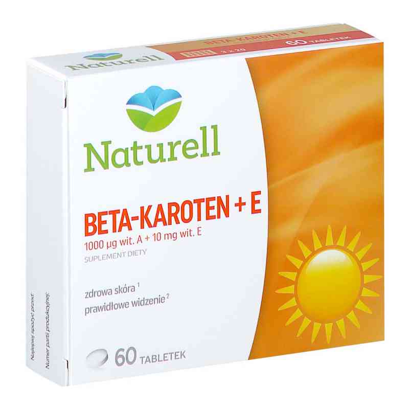 NATURELL Beta-karoten + E tabletki 60 tabl. od NATURELL AB PZN 08302196