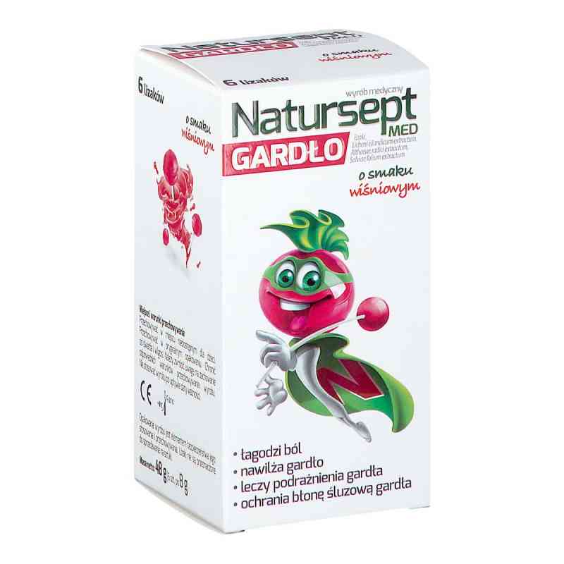 NATURSEPT MED GARDŁO Lizaki o smaku wiśniowym 6  od AFLOFARM FARMACJA POLSKA SP. Z O.O. PZN 08302945