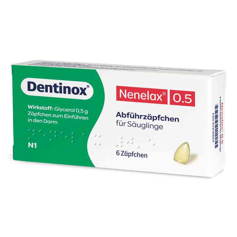 Nene Lax 0,5 Suppos.f.saeugl. 6 szt. od Dentinox Gesellschaft für pharmazeutische Präparat PZN 07216654
