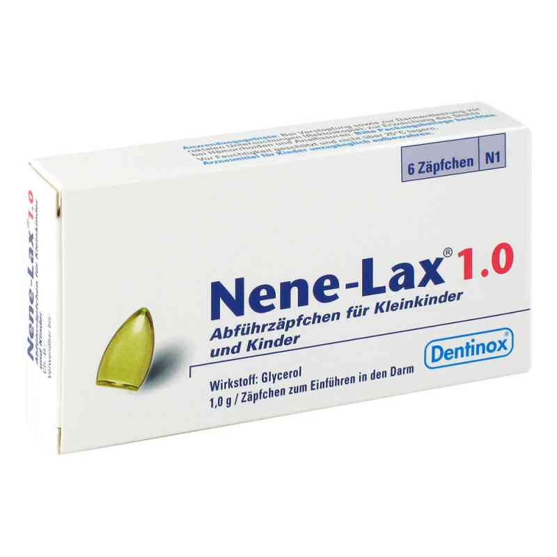 Nene Lax 1.0 czopki glicerolowe dla dzieci 6 szt. od Dentinox Gesellschaft für pharma PZN 07216631