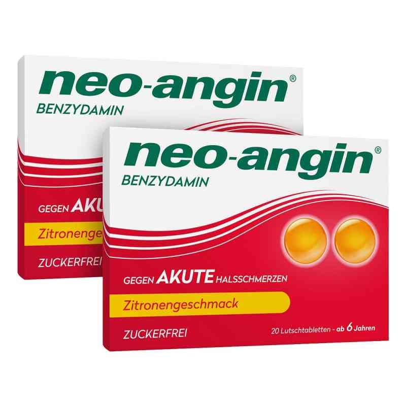 Neo Angin Benzydamin akute Halsschmerzen Zitrone 2x20 szt. od MCM Klosterfrau GmbH PZN 08101274