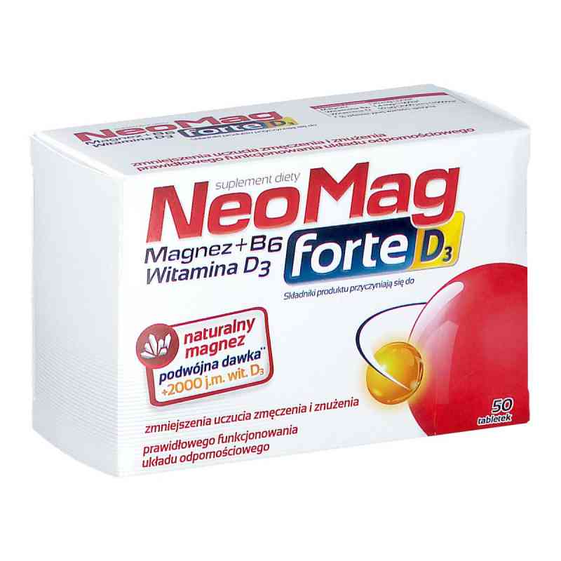 Neomag forte magnez+B6+witamina D3 tabletki 50  od AFLOFARM FARMACJA POLSKA SP. Z O PZN 08301629
