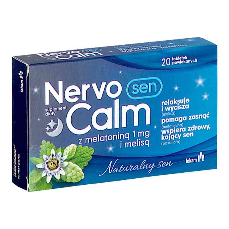 NervoCalm Sen z melatoniną 1mg i melisą tabletki 20  od PRZEDSIĘBIORSTWO FARMACEUTYCZNE LEK-AM SP. Z O.O. PZN 08303153