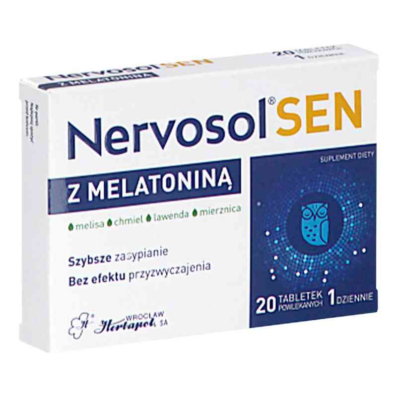 Nervosol Sen Z Melatoniną tabletki powlekane 20  od WROCŁAWSKIE ZAKŁ. ZIELARSKIE 