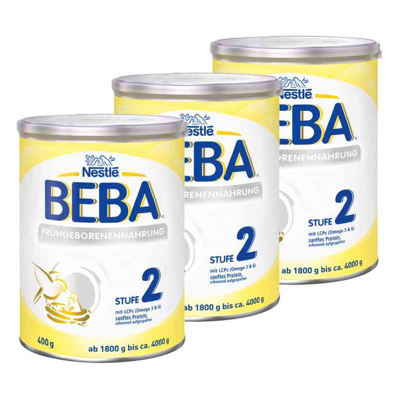 Nestle Beba Frühgeborenen Nahrung Stufe 2 3er Paket 3x400 g od  PZN 08130217