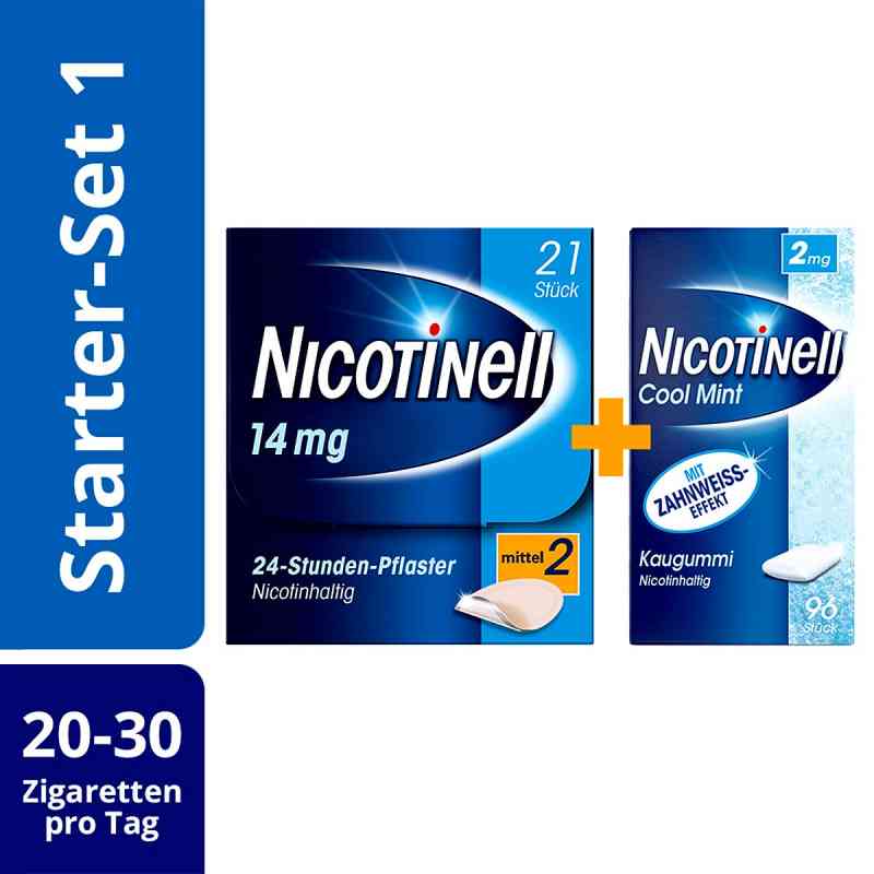 Nicotinell Starter Set 1: 20-30 Zigaretten täglich 1 szt. od Cooper Consumer Health Deutschland GmbH PZN 08100795