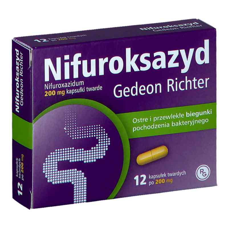 Nifuroksazyd Gedeon Richter (Nifuroksazyd Richter) 12  od GEDEON RICHTER POLSKA SP.Z O.O. PZN 08301351