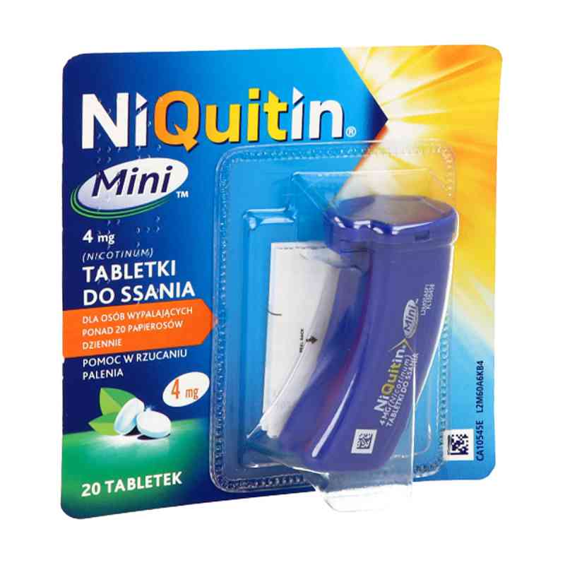 NiQuitin Mini 4 mg tabletki do ssania 20  od CATALENT UK PACKAGING LTD. PZN 08300177