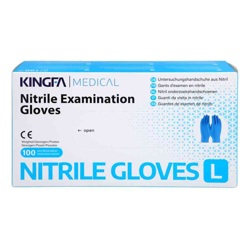 Nitril Einmal Handschuhe puderfrei gross 100 szt. od Büttner-Frank GmbH PZN 06589011