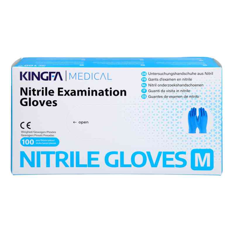 Nitril Einmal Handschuhe puderfrei mittel 100 szt. od Büttner-Frank GmbH PZN 06589005