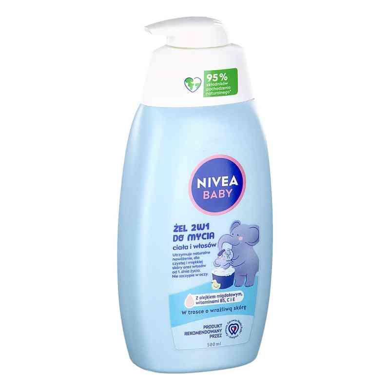 Nivea Baby Żel d/myc. ciała i wł. z olejkiem migdałowym, wit. b5 500 ml od BEIERSDORF AG PZN 08306300
