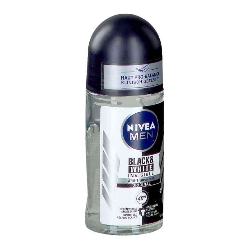 Nivea Men Deo Roll-on invisible black & white 50 ml od Beiersdorf AG/GB Deutschland Ver PZN 11325917