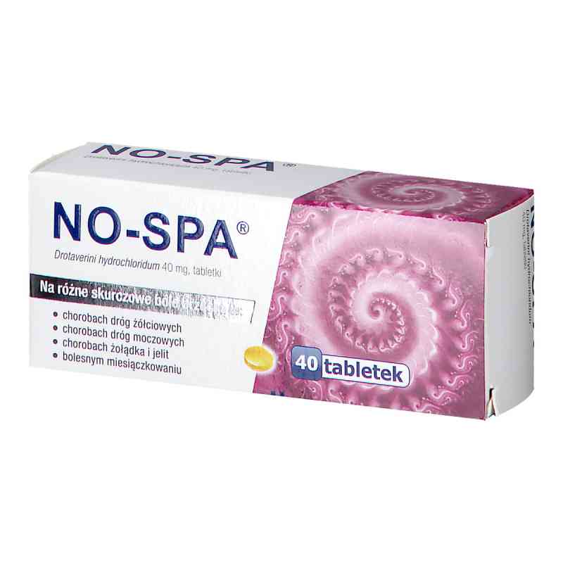 No-Spa 40 mg tabletki 40  od SANOFI AVENTIS SP. Z O.O. ODDZIAŁ W RZESZOWIE Z.P. PZN 08300117