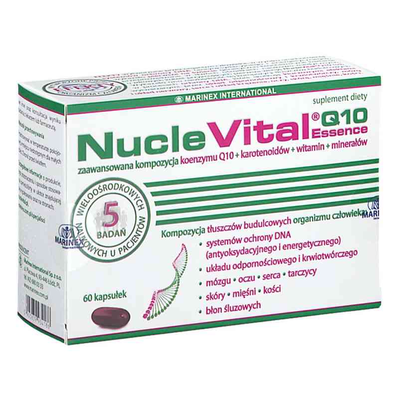 NucleVitalQ10 Essence kapsułki 60  od MARINEX INTERNATIONAL SP. Z O.O. PZN 08305000